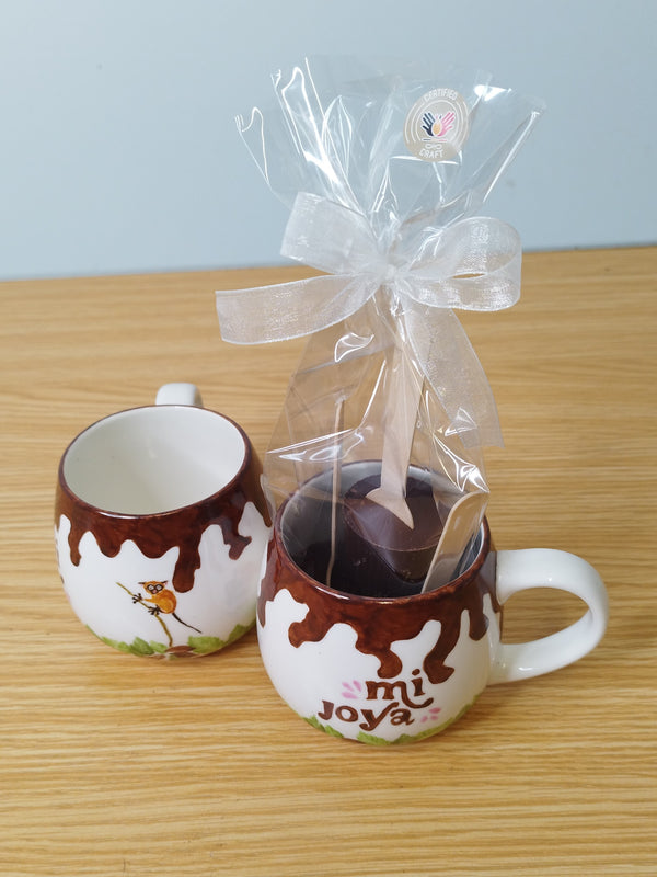Mi Joya kopje met 3 lepels voor warme choco