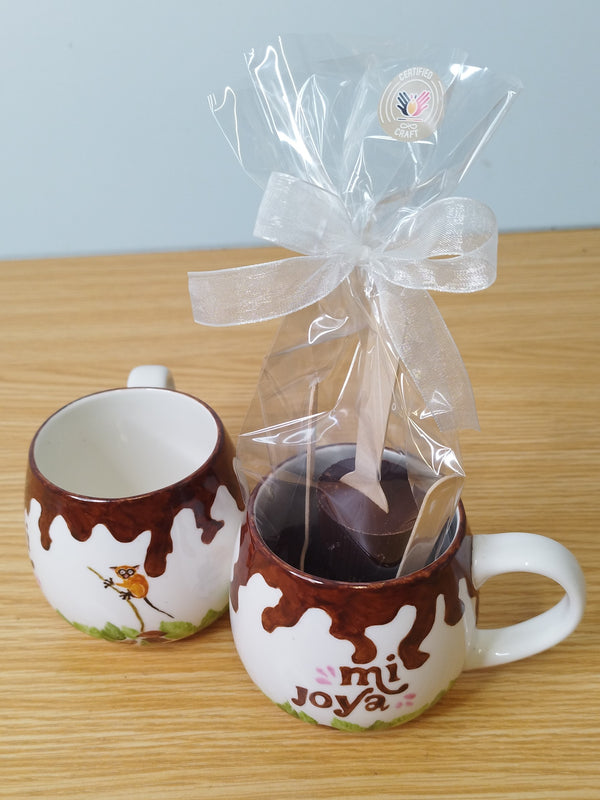 Mi Joya kopje met 3 lepels voor warme choco